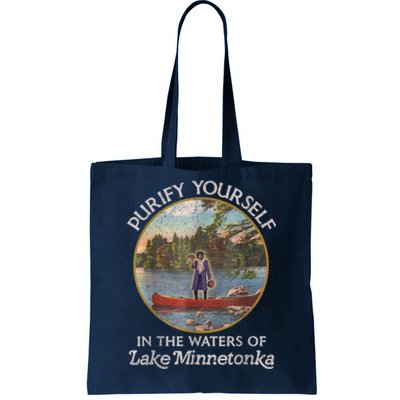 Vintage Purify Yourself In The Waters Of Lake Minnetonka Tote Bag