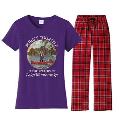 Vintage Purify Yourself In The Waters Of Lake Minnetonka Women's Flannel Pajama Set