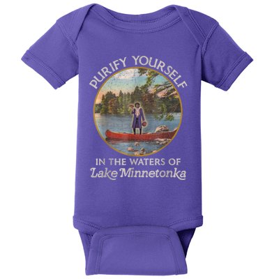 Vintage Purify Yourself In The Waters Of Lake Minnetonka Baby Bodysuit