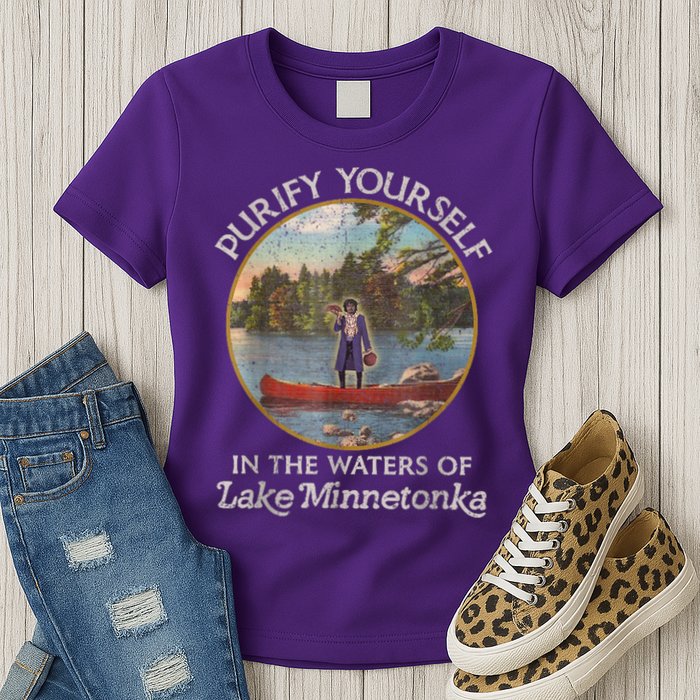 Vintage Purify Yourself In The Waters Of Lake Minnetonka Womens T-Shirt