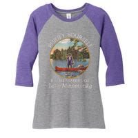 Vintage Purify Yourself In The Waters Of Lake Minnetonka Women's Tri-Blend 3/4-Sleeve Raglan Shirt