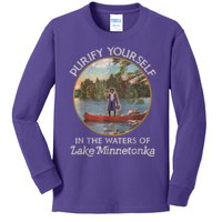 Vintage Purify Yourself In The Waters Of Lake Minnetonka Kids Long Sleeve Shirt