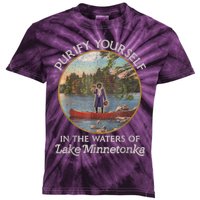 Vintage Purify Yourself In The Waters Of Lake Minnetonka Kids Tie-Dye T-Shirt