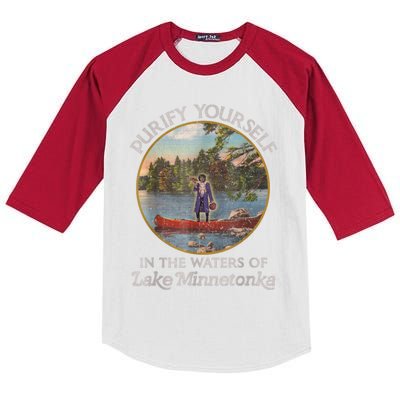 Vintage Purify Yourself In The Waters Of Lake Minnetonka Kids Colorblock Raglan Jersey