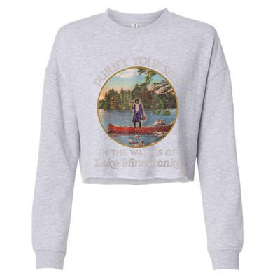 Vintage Purify Yourself In The Waters Of Lake Minnetonka Cropped Pullover Crew