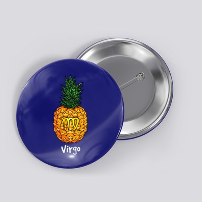 Virgo Pineapple Zodiac Sign Cute Gift Button