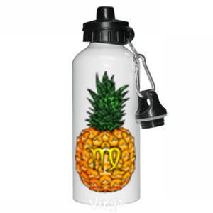 Virgo Pineapple Zodiac Sign Gift Aluminum Water Bottle