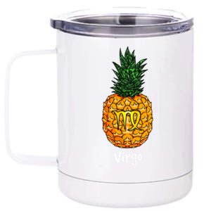 Virgo Pineapple Zodiac Sign Gift 12 oz Stainless Steel Tumbler Cup