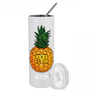 Virgo Pineapple Zodiac Sign Gift Stainless Steel Tumbler