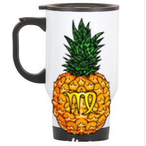 Virgo Pineapple Zodiac Sign Gift Stainless Steel Travel Mug