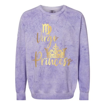 Virgo Princess Zodiac Meaningful Gift Colorblast Crewneck Sweatshirt