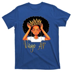 Virgo Queen Af Zodiac Floral Birthday Gift Funny Gift T-Shirt