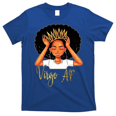 Virgo Queen Af Zodiac Floral Birthday Gift Funny Gift T-Shirt