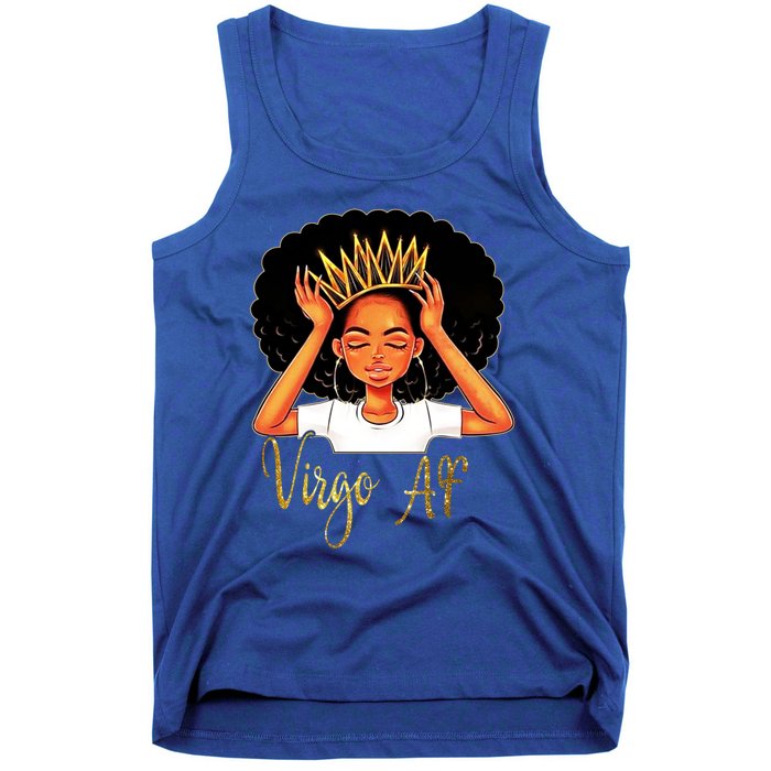 Virgo Queen Af Zodiac Floral Birthday Gift Funny Gift Tank Top