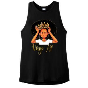 Virgo Queen Af Zodiac Floral Birthday Cute Gift Funny Gift Meaningful Gift Ladies PosiCharge Tri-Blend Wicking Tank