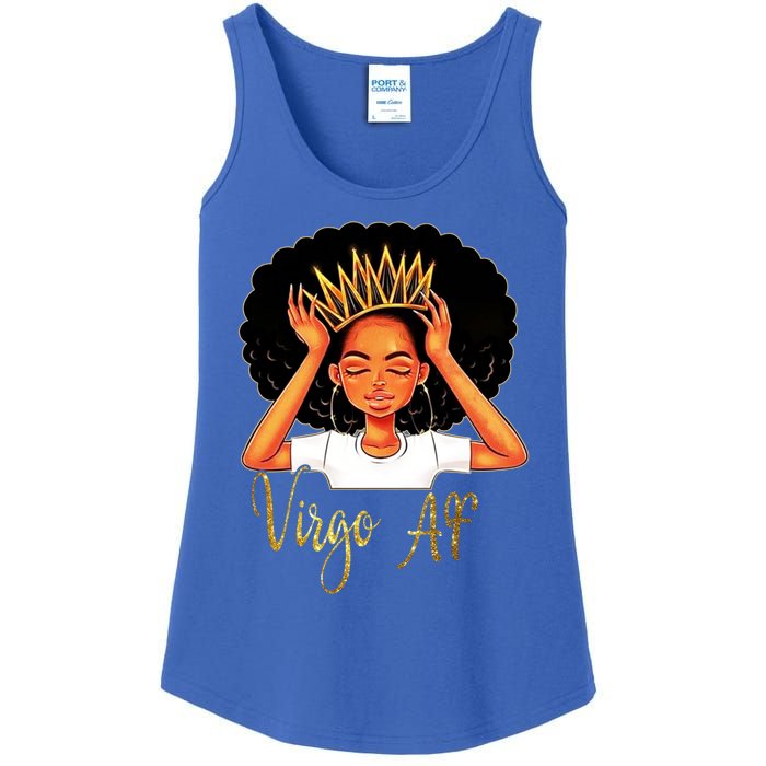 Virgo Queen Af Zodiac Floral Birthday Cute Gift Funny Gift Meaningful Gift Ladies Essential Tank