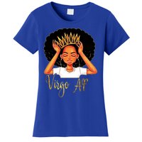 Virgo Queen Af Zodiac Floral Birthday Cute Gift Funny Gift Meaningful Gift Women's T-Shirt