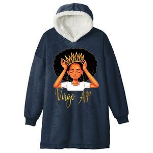 Virgo Queen Af Zodiac Floral Birthday Cute Gift Funny Gift Meaningful Gift Hooded Wearable Blanket