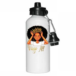 Virgo Queen Af Zodiac Floral Birthday Cute Gift Funny Gift Meaningful Gift Aluminum Water Bottle