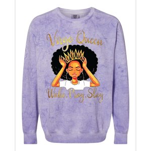 Virgo Queens Are Born In August 23 September 22 Colorblast Crewneck Sweatshirt