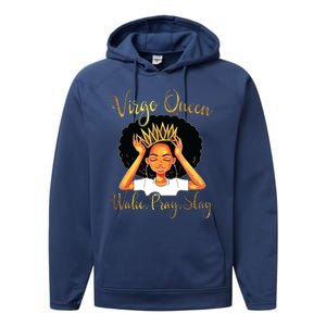 Virgo Queens Are Born In August 23 September 22 Performance Fleece Hoodie