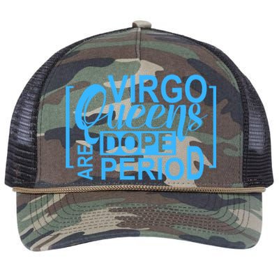 Virgo Queens Are Dope Period Virgos Birthday Funny Fun Gift Retro Rope Trucker Hat Cap