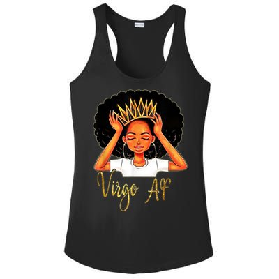 Virgo Queen Af Zodiac Floral Birthday Meaningful Gift Ladies PosiCharge Competitor Racerback Tank