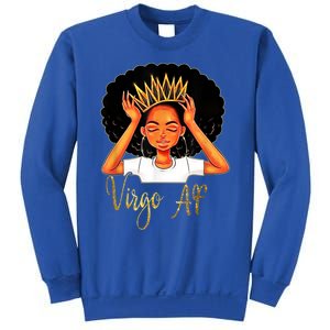 Virgo Queen Af Zodiac Floral Birthday Meaningful Gift Sweatshirt