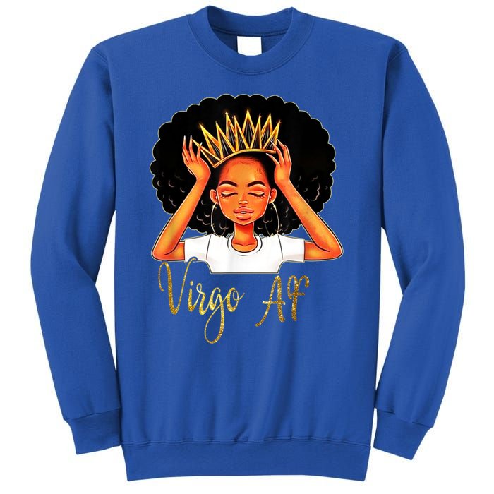 Virgo Queen Af Zodiac Floral Birthday Meaningful Gift Sweatshirt