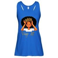 Virgo Queen Af Zodiac Floral Birthday Meaningful Gift Ladies Essential Flowy Tank