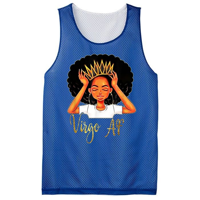 Virgo Queen Af Zodiac Floral Birthday Meaningful Gift Mesh Reversible Basketball Jersey Tank