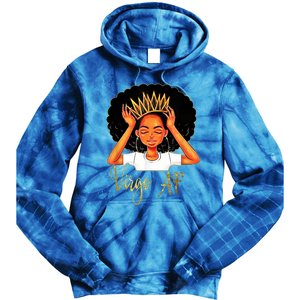 Virgo Queen Af Zodiac Floral Birthday Meaningful Gift Tie Dye Hoodie