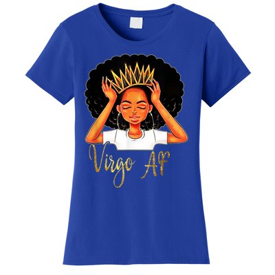 Virgo Queen Af Zodiac Floral Birthday Meaningful Gift Women's T-Shirt