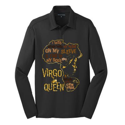 Virgo Queen Birthday Zodiac Costume Black Gift Gift Silk Touch Performance Long Sleeve Polo