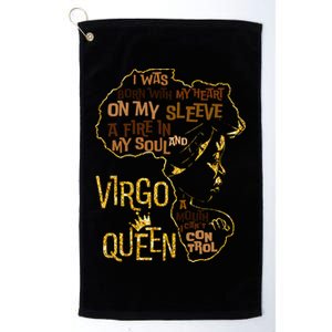 Virgo Queen Birthday Zodiac Costume Black Gift Gift Platinum Collection Golf Towel