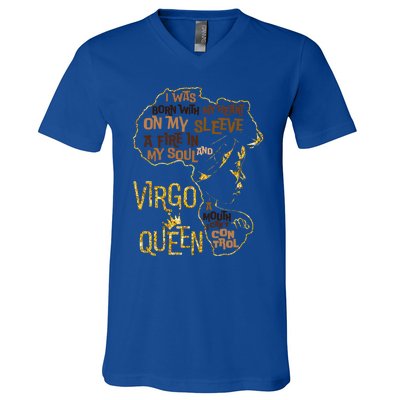 Virgo Queen Birthday Zodiac Costume Black Gift Gift V-Neck T-Shirt