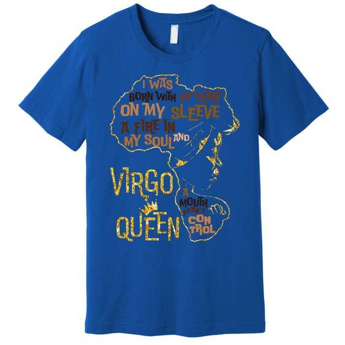 Virgo Queen Birthday Zodiac Costume Black Gift Gift Premium T-Shirt