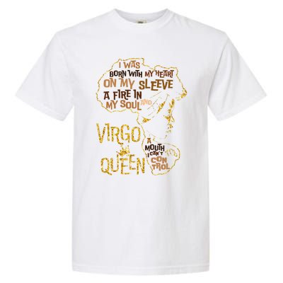 Virgo Queen Birthday Zodiac Costume Black Gift Gift Garment-Dyed Heavyweight T-Shirt