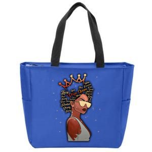 Virgo Queen Black Queen Birthday Funny Gift Zodiac Great Gift Zip Tote Bag