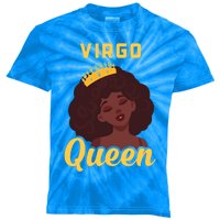 Virgo Queen Birthday Black Gift Kids Tie-Dye T-Shirt