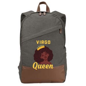 Virgo Queen Birthday Black Gift Cotton Canvas Backpack