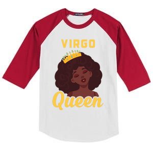 Virgo Queen Birthday Black Gift Kids Colorblock Raglan Jersey