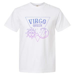 Virgo Queen / Blue Sun And Moon Virgo Birthday Astrology Great Gift Garment-Dyed Heavyweight T-Shirt