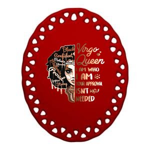 Virgo Queen Birthday Zodiac Black Women Girl Ceramic Oval Ornament