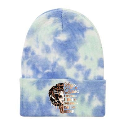 Virgo Queen Birthday Zodiac Black Women Girl Tie Dye 12in Knit Beanie