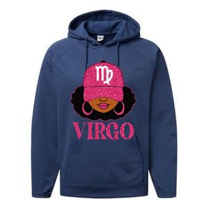 Virgo Queen Birthday Afro Hair Cap Hat Black Women Performance Fleece Hoodie