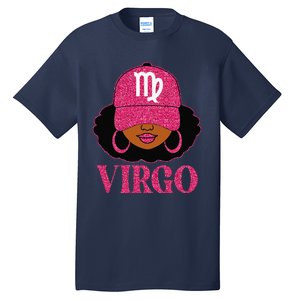 Virgo Queen Birthday Afro Hair Cap Hat Black Women Tall T-Shirt