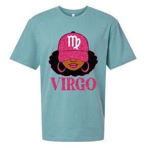 Virgo Queen Birthday Afro Hair Cap Hat Black Women Sueded Cloud Jersey T-Shirt