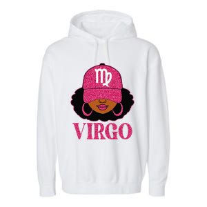 Virgo Queen Birthday Afro Hair Cap Hat Black Women Garment-Dyed Fleece Hoodie