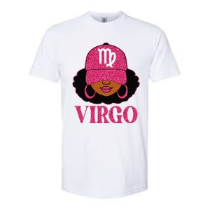 Virgo Queen Birthday Afro Hair Cap Hat Black Women Softstyle CVC T-Shirt